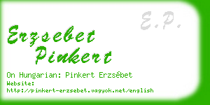 erzsebet pinkert business card